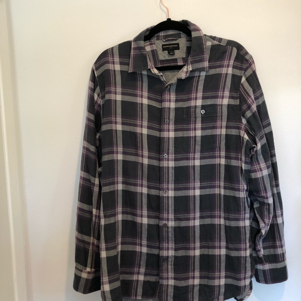 Banana Republic • plaid flannel